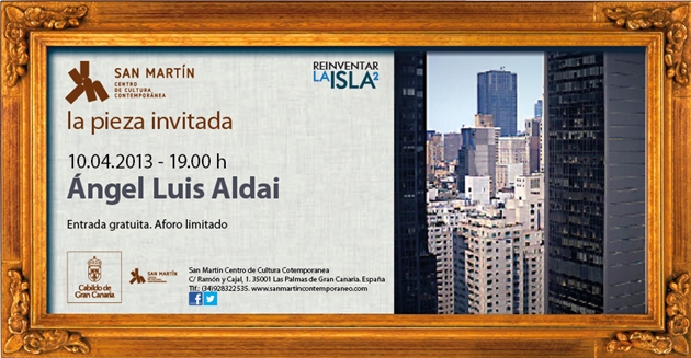 Cartel de 'La pieza invitada' con Angel Luis Aldai (abril)